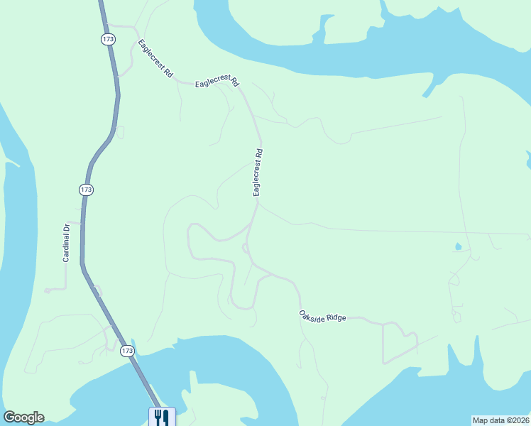 map of restaurants, bars, coffee shops, grocery stores, and more near 1001-1099 Eaglecrest Rd in Cape Fair