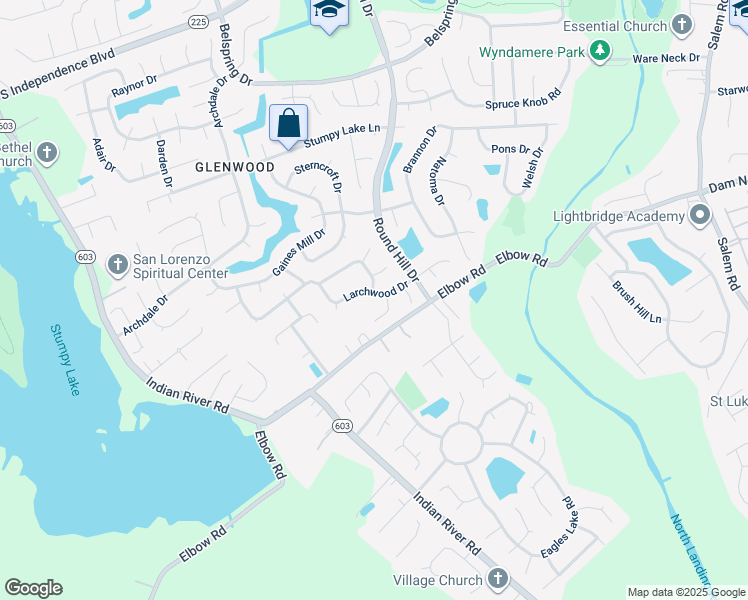 map of restaurants, bars, coffee shops, grocery stores, and more near 3849 Larchwood Drive in Virginia Beach