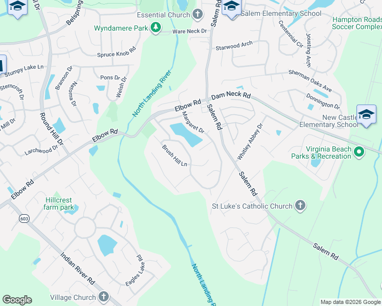 map of restaurants, bars, coffee shops, grocery stores, and more near 2245 Margaret Drive in Virginia Beach