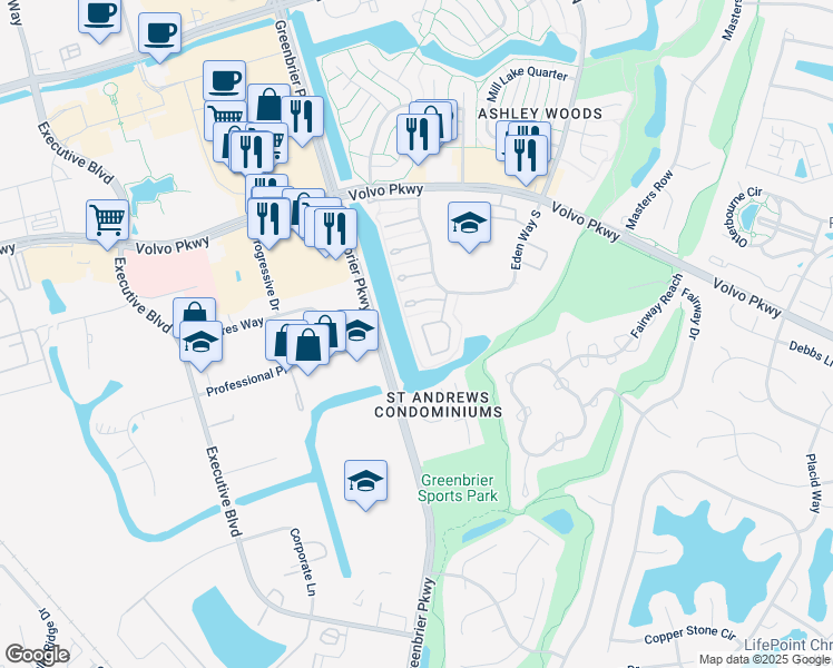 map of restaurants, bars, coffee shops, grocery stores, and more near 1041 Still-Harbor Circle in Chesapeake