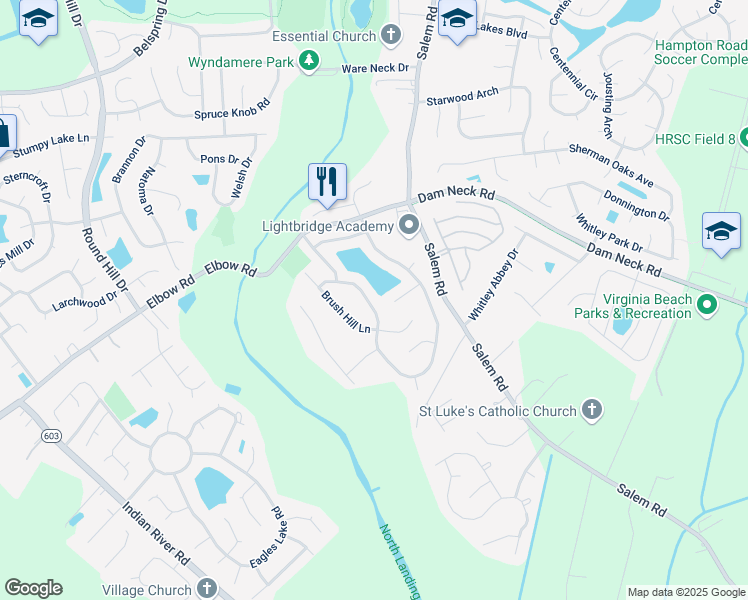 map of restaurants, bars, coffee shops, grocery stores, and more near 2245 Margaret Drive in Virginia Beach