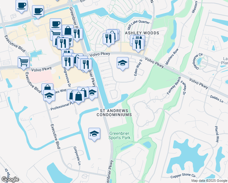map of restaurants, bars, coffee shops, grocery stores, and more near 1064 Still-Harbor Circle in Chesapeake