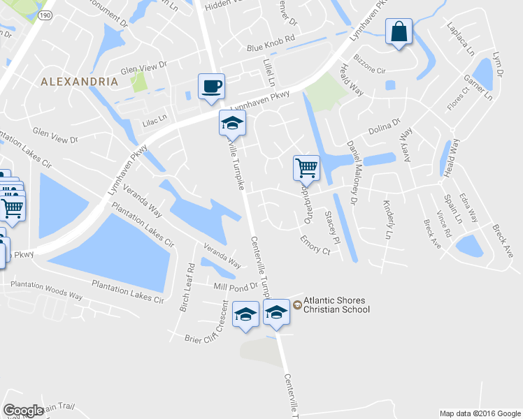 map of restaurants, bars, coffee shops, grocery stores, and more near 2001 Jeri Ct in Virginia Beach
