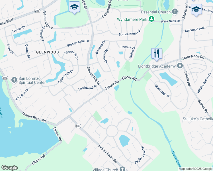 map of restaurants, bars, coffee shops, grocery stores, and more near 2708 Nicewood Court in Virginia Beach