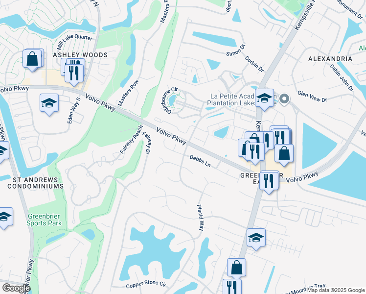 map of restaurants, bars, coffee shops, grocery stores, and more near 1308 Rellen Street in Chesapeake