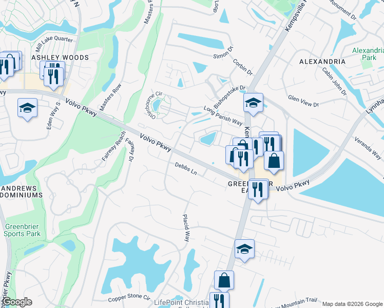 map of restaurants, bars, coffee shops, grocery stores, and more near in Chesapeake