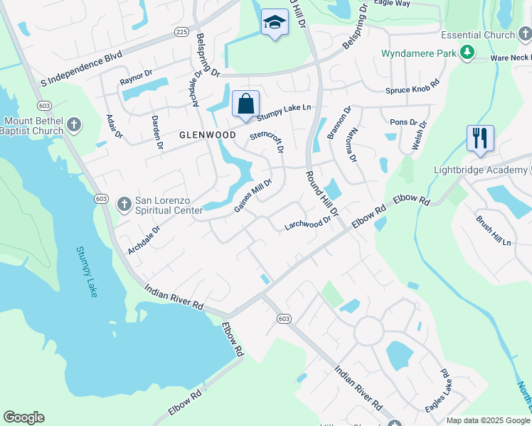 map of restaurants, bars, coffee shops, grocery stores, and more near 3953 Middlewood Drive in Virginia Beach