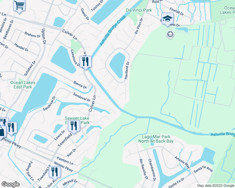 map of restaurants, bars, coffee shops, grocery stores, and more near 1120 Tibbetstown Court in Virginia Beach