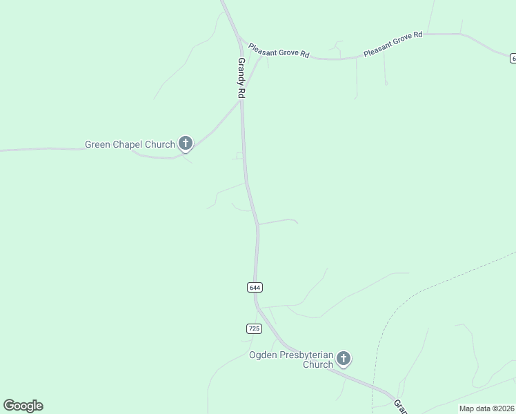 map of restaurants, bars, coffee shops, grocery stores, and more near 3172 Grandy Road in Brodnax