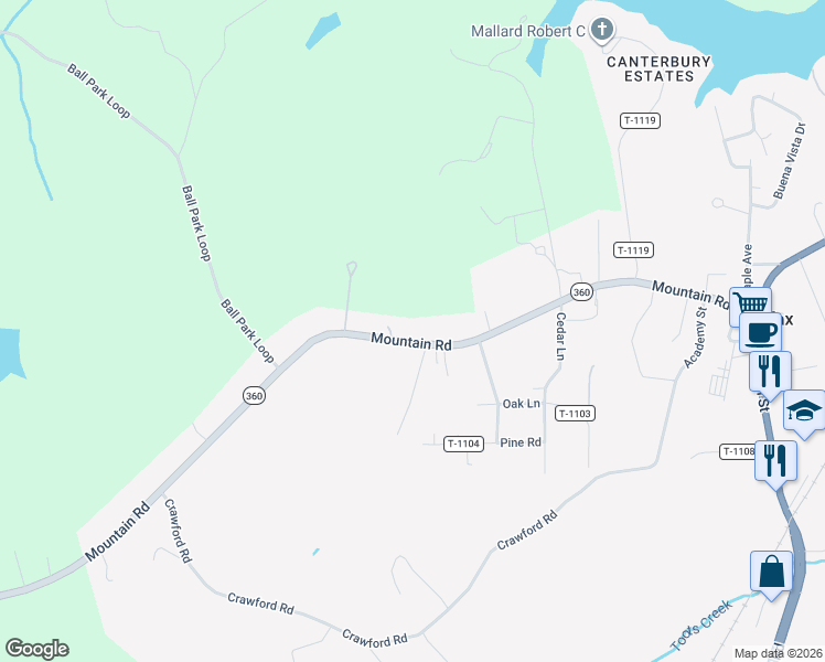 map of restaurants, bars, coffee shops, grocery stores, and more near 1007-1023 Mountain Road in Halifax