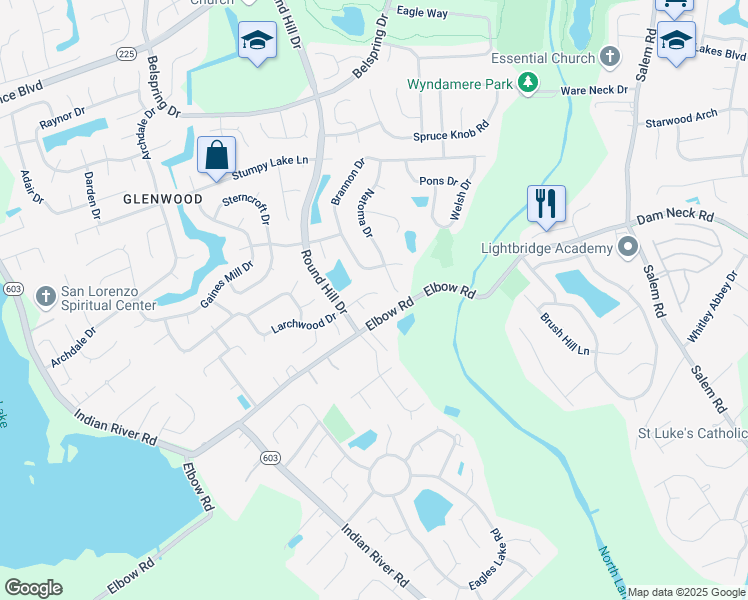 map of restaurants, bars, coffee shops, grocery stores, and more near 2708 Nicewood Court in Virginia Beach