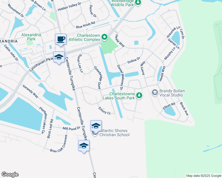 map of restaurants, bars, coffee shops, grocery stores, and more near 1981 Livingston Oak Drive in Virginia Beach