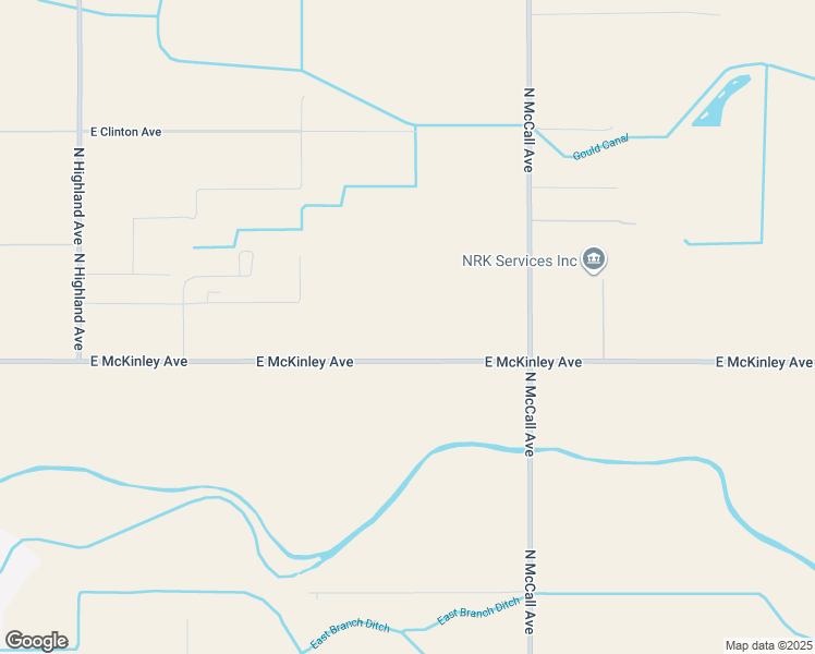 map of restaurants, bars, coffee shops, grocery stores, and more near 9700 East McKinley Avenue in Fresno