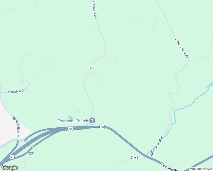 map of restaurants, bars, coffee shops, grocery stores, and more near State Road 820 in Hillsville