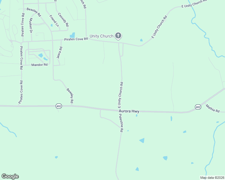 map of restaurants, bars, coffee shops, grocery stores, and more near 1903 East Unity Church Road in Hardin
