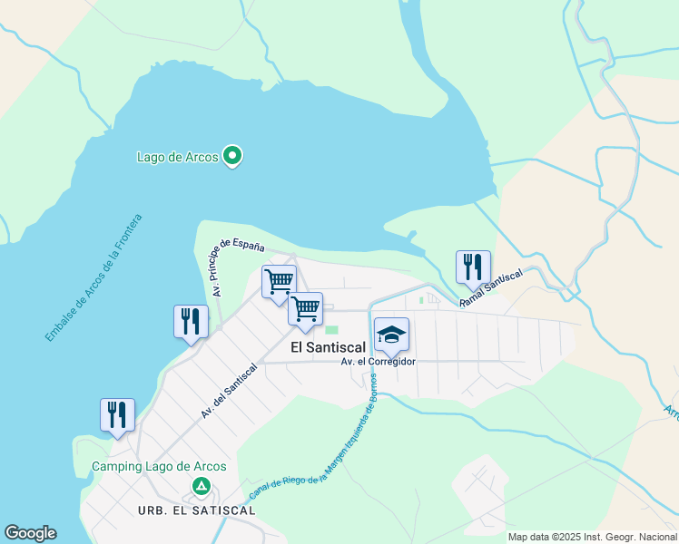 map of restaurants, bars, coffee shops, grocery stores, and more near 14 Avenida Príncipe de España in El Santiscal