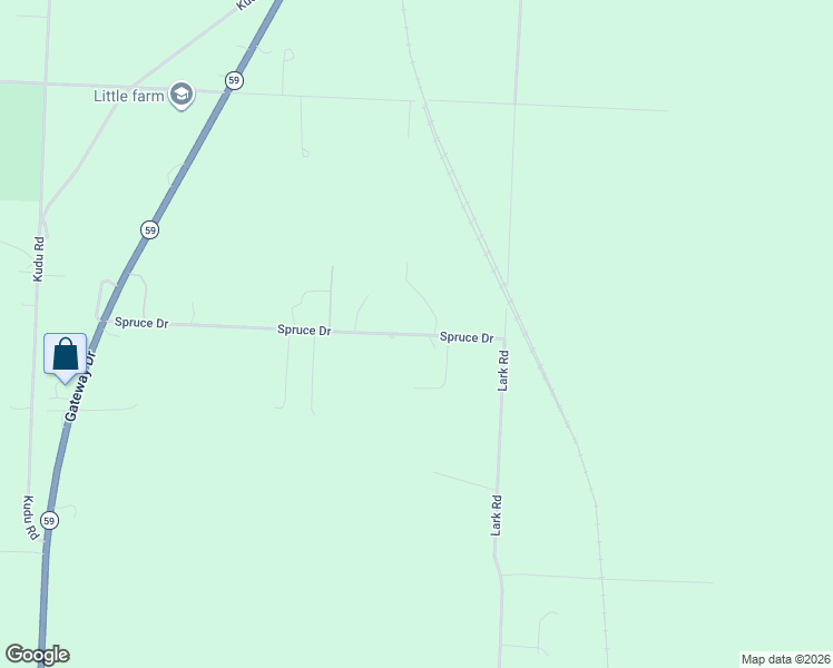 map of restaurants, bars, coffee shops, grocery stores, and more near 13614-13780 Spruce Dr in Goodman