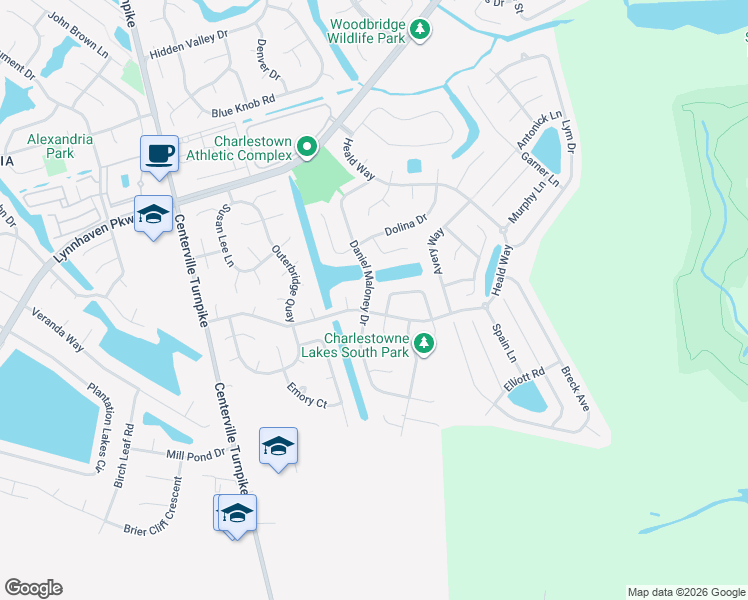 map of restaurants, bars, coffee shops, grocery stores, and more near 992 Daniel Maloney Drive in Virginia Beach