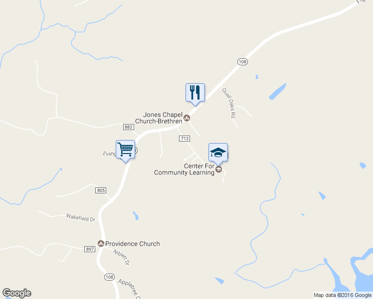 map of restaurants, bars, coffee shops, grocery stores, and more near 120 Ridgedale Drive in Martinsville