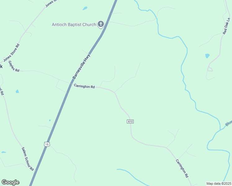 map of restaurants, bars, coffee shops, grocery stores, and more near Carrington Road in Red Oak
