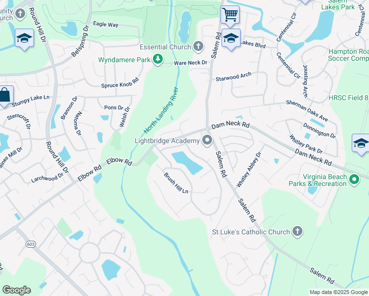 map of restaurants, bars, coffee shops, grocery stores, and more near 4013 Sarsfield Street in Virginia Beach