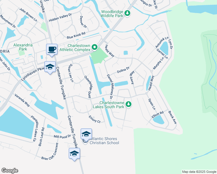 map of restaurants, bars, coffee shops, grocery stores, and more near 992 Daniel Maloney Drive in Virginia Beach