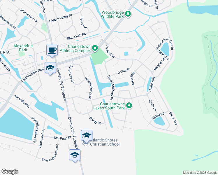 map of restaurants, bars, coffee shops, grocery stores, and more near 992 Daniel Maloney Drive in Virginia Beach