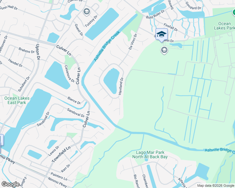map of restaurants, bars, coffee shops, grocery stores, and more near 1929 Haviland Drive in Virginia Beach