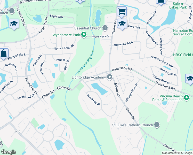 map of restaurants, bars, coffee shops, grocery stores, and more near 2101 Margaret Drive in Virginia Beach