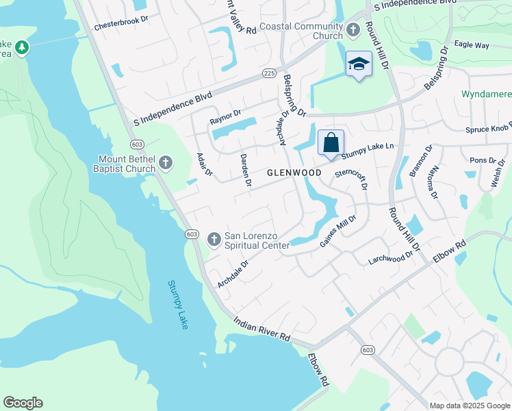 map of restaurants, bars, coffee shops, grocery stores, and more near 2500 Benlar Court in Virginia Beach
