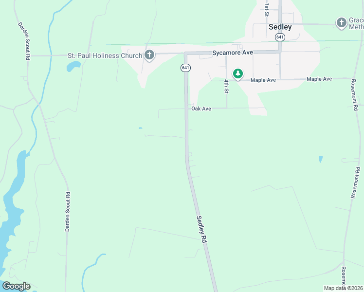 map of restaurants, bars, coffee shops, grocery stores, and more near 18280-18348 Sedley Road in Sedley