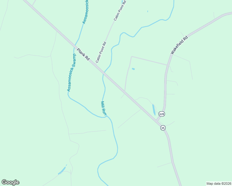 map of restaurants, bars, coffee shops, grocery stores, and more near 18500-18570 Plank Road in Courtland