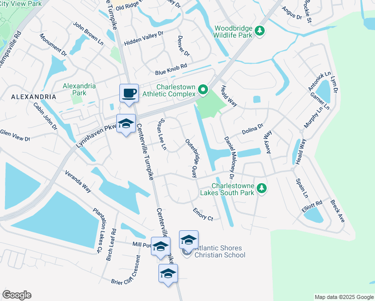 map of restaurants, bars, coffee shops, grocery stores, and more near 2020 Susan Lee Lane in Virginia Beach