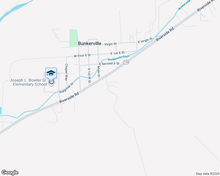 map of restaurants, bars, coffee shops, grocery stores, and more near 455 Watertower Lane in Bunkerville