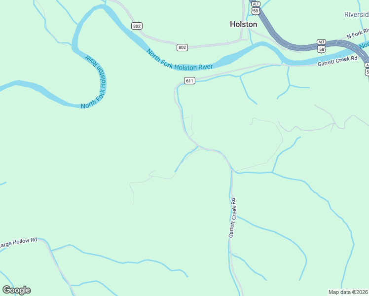 map of restaurants, bars, coffee shops, grocery stores, and more near 12288 Garrett Creek Road in Abingdon