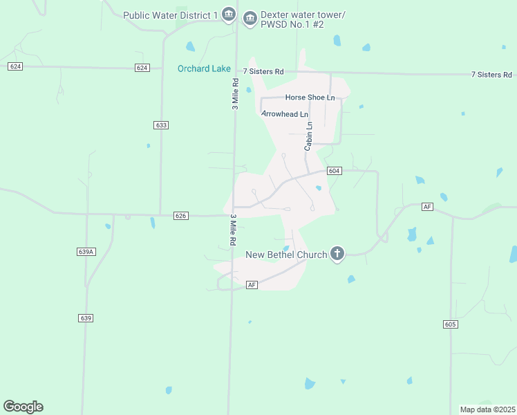 map of restaurants, bars, coffee shops, grocery stores, and more near 15342 County Road 604 in Dexter