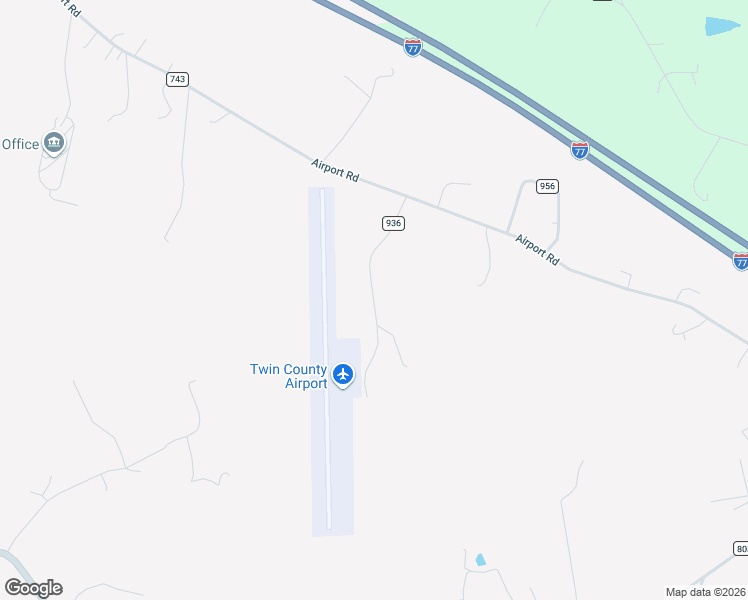 map of restaurants, bars, coffee shops, grocery stores, and more near Hangar Road in Woodlawn