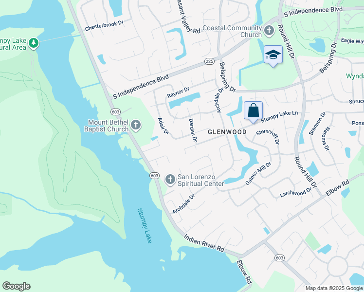 map of restaurants, bars, coffee shops, grocery stores, and more near 3932 Stumpy Lake Ln in Virginia Beach
