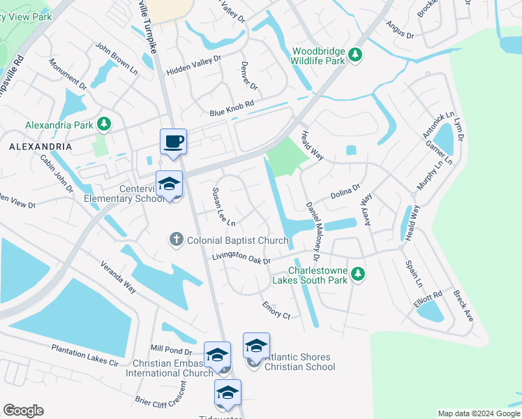map of restaurants, bars, coffee shops, grocery stores, and more near 2012 Steinem Court in Virginia Beach