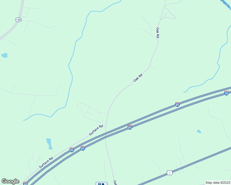 map of restaurants, bars, coffee shops, grocery stores, and more near 801 Oak Road in Brodnax