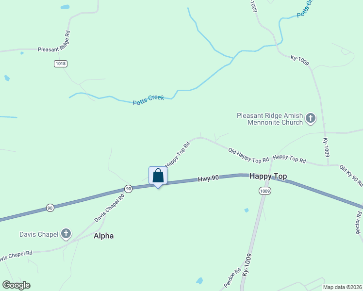 map of restaurants, bars, coffee shops, grocery stores, and more near Hoover Road in Monticello