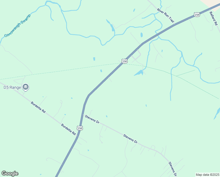 map of restaurants, bars, coffee shops, grocery stores, and more near 28021 Walters Highway in Carrsville