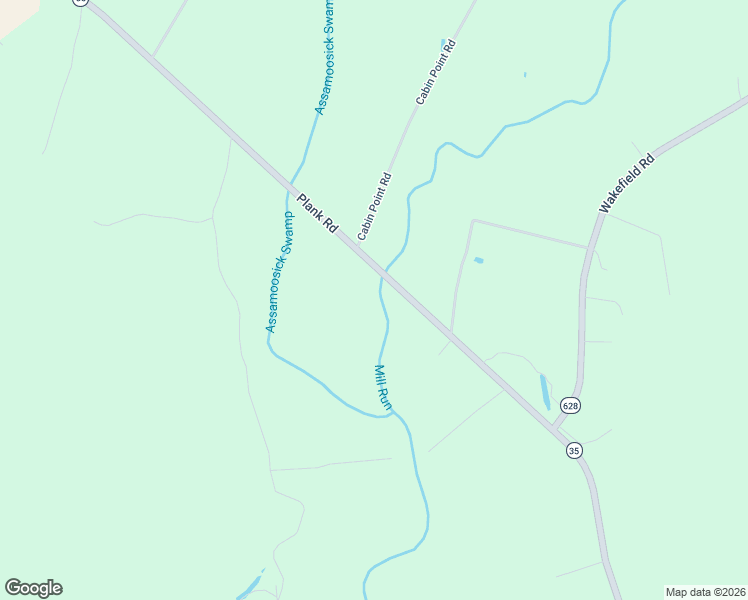 map of restaurants, bars, coffee shops, grocery stores, and more near 18500 Plank Road in Courtland