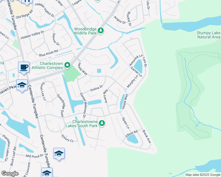 map of restaurants, bars, coffee shops, grocery stores, and more near 916 Avery Way in Virginia Beach
