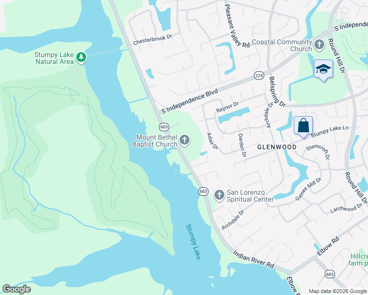 map of restaurants, bars, coffee shops, grocery stores, and more near 4636 Indian River Road in Virginia Beach