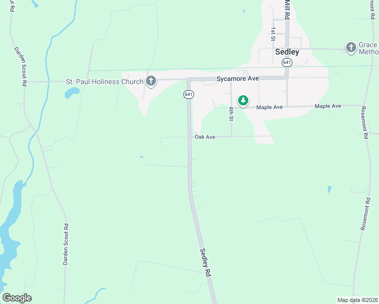 map of restaurants, bars, coffee shops, grocery stores, and more near 18280 Sedley Road in Sedley
