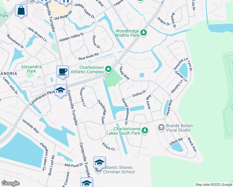 map of restaurants, bars, coffee shops, grocery stores, and more near 2048 Dolina Drive in Virginia Beach