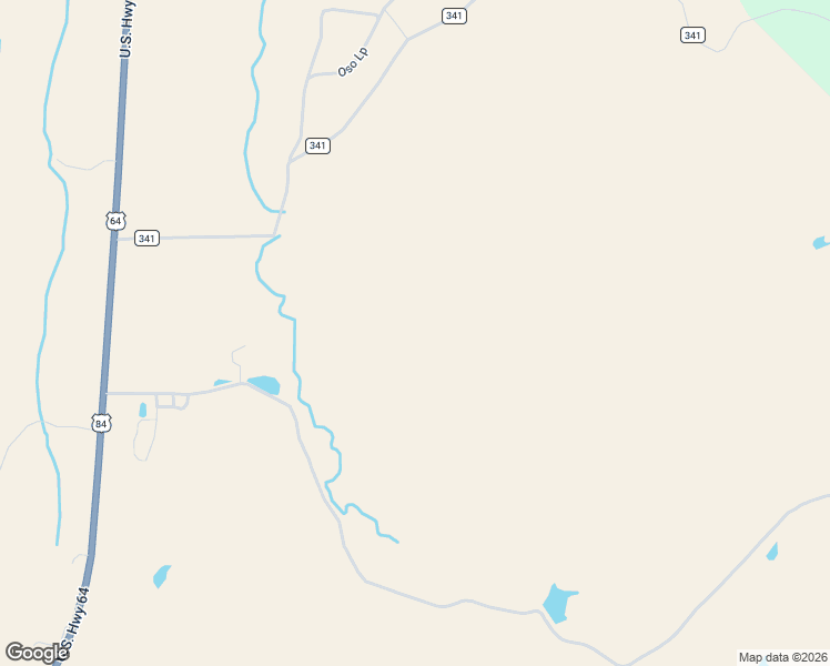 map of restaurants, bars, coffee shops, grocery stores, and more near 22 County Road 341 in Chama