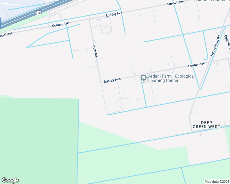 map of restaurants, bars, coffee shops, grocery stores, and more near 328 Compaz Road in Chesapeake