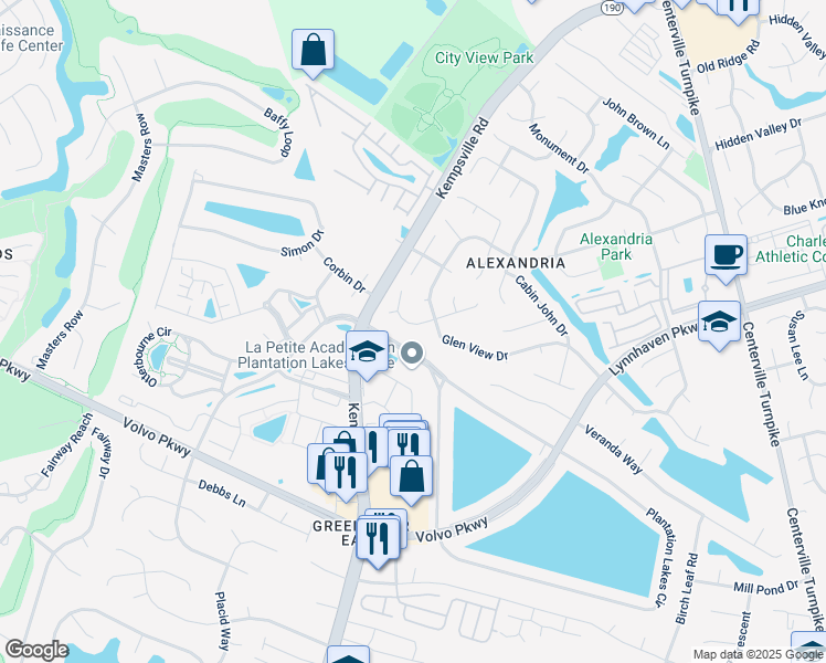 map of restaurants, bars, coffee shops, grocery stores, and more near 2169 Fort Belvoir Drive in Virginia Beach